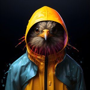 un animale con un impermeabile 4
