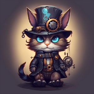 Gatto antropomorfo carino 1
