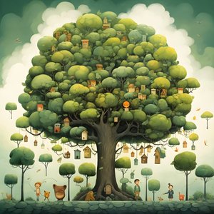 Illustrazione per bambini alberi 1