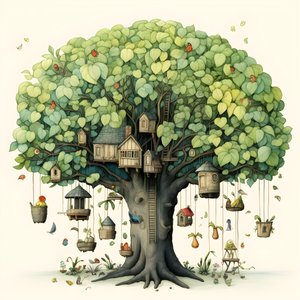 Illustrazione per bambini alberi 3