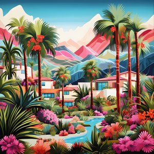 Illustrazione dettagliata di Palm Springs 3