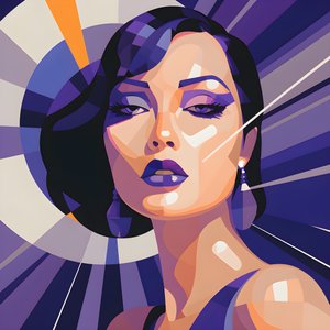 Illustrazione di una bella donna vista di fronte