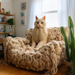 Un grande gatto all
