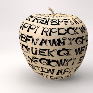 Mela incorniciata con lettere I