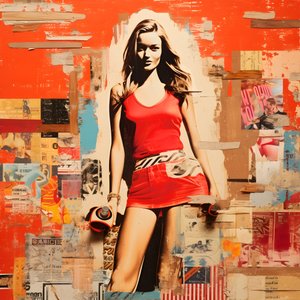 collage rosso, skateboard 4