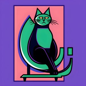 per creare un contrasto sorprendente, un gatto d