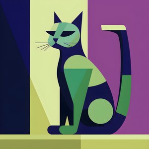 per creare un contrasto sorprendente, un gatto d