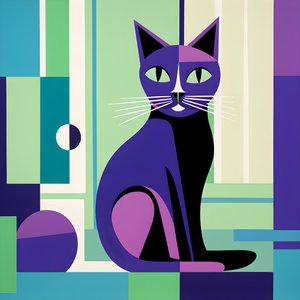per creare un contrasto sorprendente, un gatto d