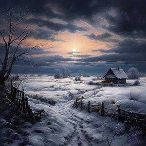 Paesaggio innevato. Una fattoria mediale 1