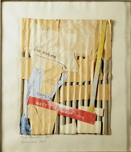 Verde e rosso Collage di Kurt Schwitters (1887-1948) 1947 Collezione privata da Kurt Schwitters