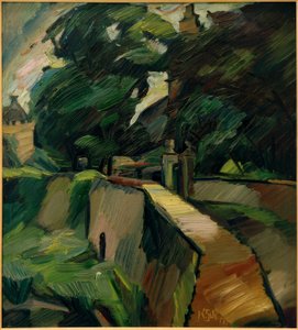 Paesaggio di Opherdicke / Fattoria di Opherdicke da Kurt Schwitters