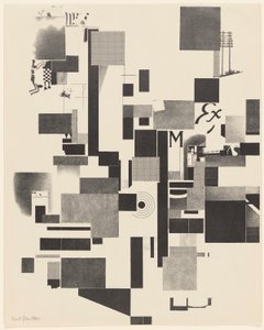 Senza titolo, n. 2 di 6 dal portfolio Merz 3. Kurt Schwitters 6 Lithos. Merz Mappe. Prima cartella dell