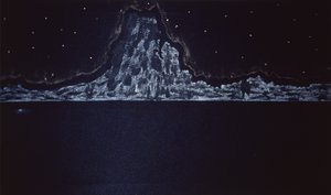 Eruzione di mezzanotte, 2004 (acquerello su carta)