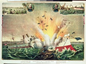 Distruzione della corazzata americana Maine nel porto dell