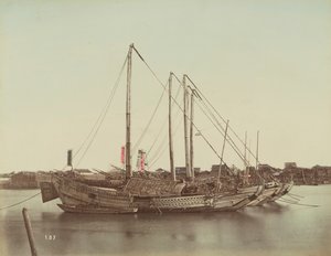 Giunche giapponesi, c.1880 da Kusakabe Kimbei