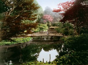 Giardino Ornamentale Giapponese in Fiore da Kusakabe Kimbei