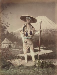 Il pellegrino che sale sul Fujiyama da Kusakabe Kimbei