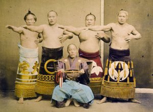 Lottatori di sumo, c.1877