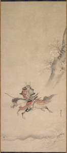 Un samurai a cavallo da Kusumi Morikage