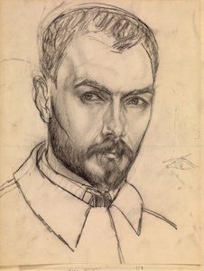 Autoritratto, c. 1913 da Kuzma Sergeevich Petrov Vodkin