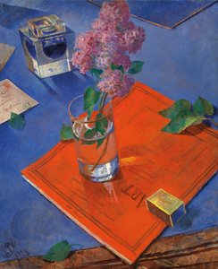 Natura morta con lillà, 1928 da Kuzma Sergeevich Petrov Vodkin