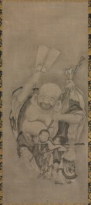 Hotei con Immortali Daoisti: Hotei da Kyūseki Tomonobu