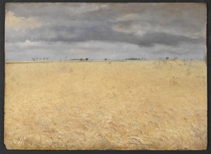 Un campo di segale vicino al villaggio di Ring da Laurits Andersen Ring