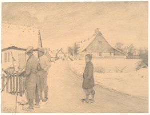 Il pittore nel villaggio da Laurits Andersen Ring