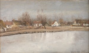 Lo stagno del villaggio a Ring, Zelanda da Laurits Andersen Ring