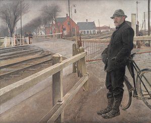 Aspettando il treno. Passaggio a livello presso la strada di Roskilde da Laurits Andersen Ring
