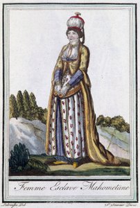 Donna schiava musulmana - in "Encyclopédie des voyages" di J. Grasset St Sauveur, ed. Deroy, Parigi