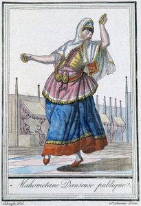 Danzatrice pubblica musulmana - in "Encyclopédie des voyages" di J. Grasset St Sauveur, ed. Deroy, Parigi
