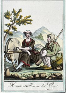 Uomo e donna dei Vosgi - in "Enciclopedia dei viaggi" di J. Grasset St Sauveur, Deron, Parigi