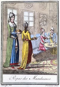 Pasto delle musulmane - in "Enciclopedia dei viaggi" di J. Grasset St Sauveur, ed. Deroy, Parigi da L.F. Labrousse