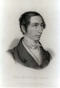 Ritratto di Carl Maria von Weber (1786-1826) compositore tedesco da L. Holle
