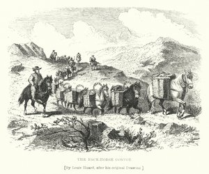 Il convoglio di cavalli da soma da L. Huard