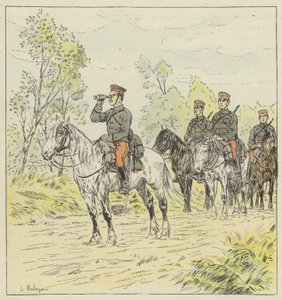 Cavalleria giapponese in ricognizione da L. Malespine
