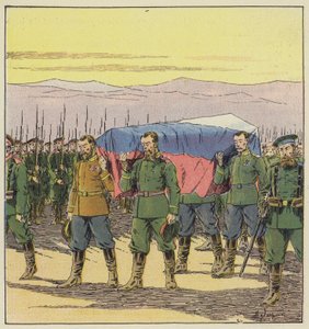 Funerali dei feriti russi dopo la battaglia di Vafangou