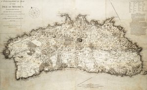 Mappa di Minorca da L. S. de la Rochette