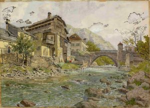 Vista su Tržič e Tržiška Bistrica da Ladislav Benesch