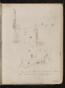 Studio di una gamba di tavolo, studio architettonico, Tour de la glacine - Avignone - Francia da Lady Butler