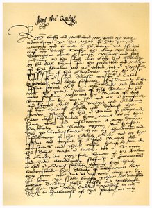 Lettera di Lady Jane Grey a William Parr, 10 luglio 1553
