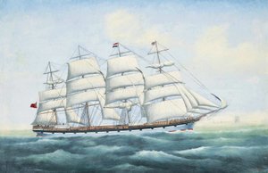 La nave a quattro alberi in ferro "Contea di Linlithgow