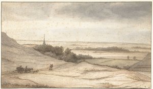 Vista dalle dune sul villaggio di Schoorl da Lambert Doomer