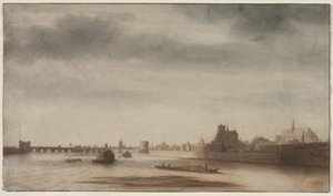Vista di Orléans dalla Loira, c. 1670 da Lambert Doomer