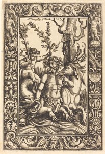 Soggetto marino mitologico da Lambert Hopfer after Nicoletto da Modena