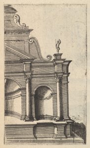 Vista parziale di un monumento [Mercurii Templum] dalla serie 