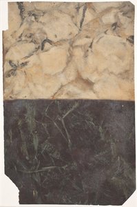 Bozza per due diversi tipi di marmorizzazione, uno nero-blu e uno dorato-bianco