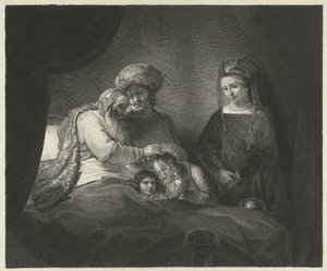 Giacobbe benedice Efraim e Manasse da Lambertus Antonius Claessens