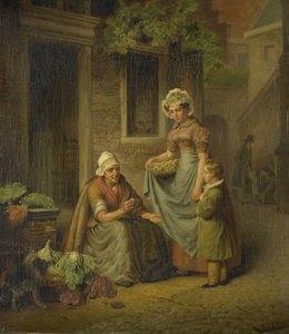 Donna che vende verdure